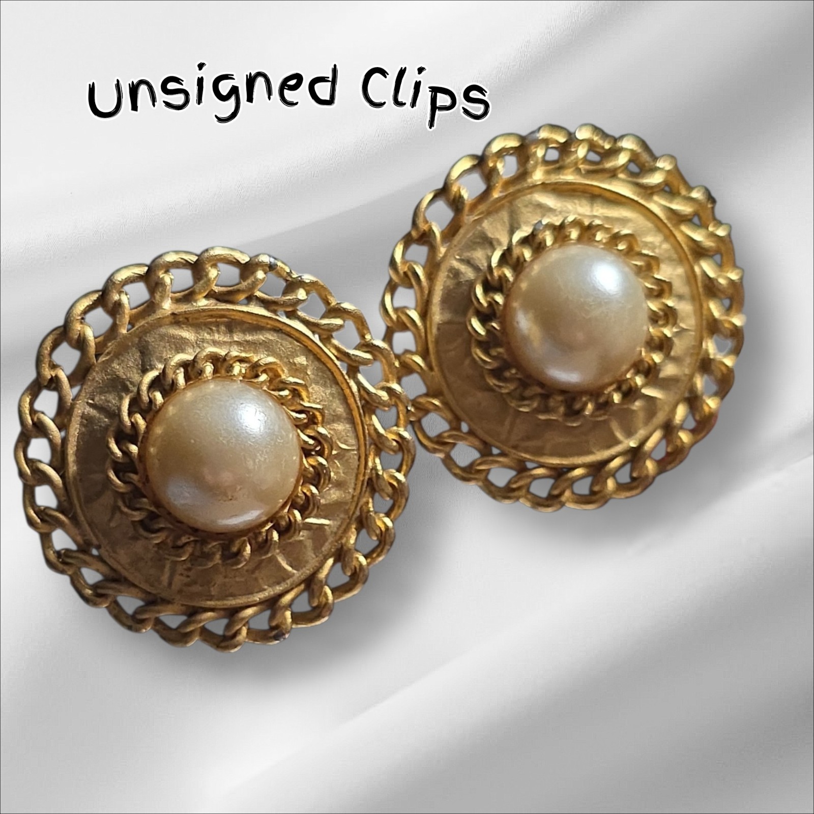 Vintage Monet Trifari Napier Lisner Clip Goldtone Earring Lot