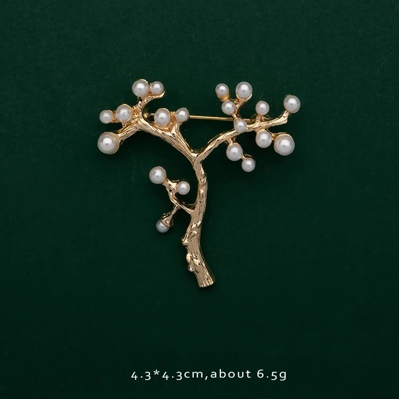 Vintage Brooch Enamel Pin Pearls Vintage Flower Brooch Plant Animal Insect Fruit