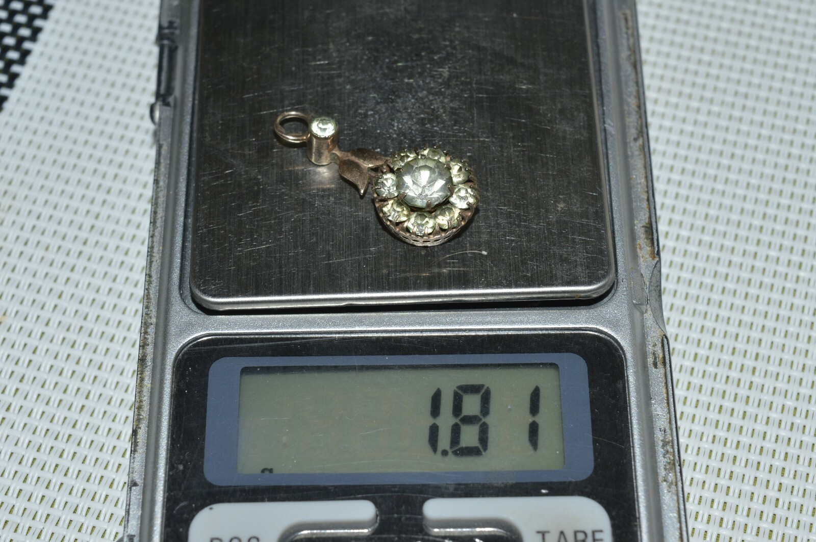 RRR Antique Jewelry 1950s !! Ukraine russian pendant SILVER 875 Art Deco flower