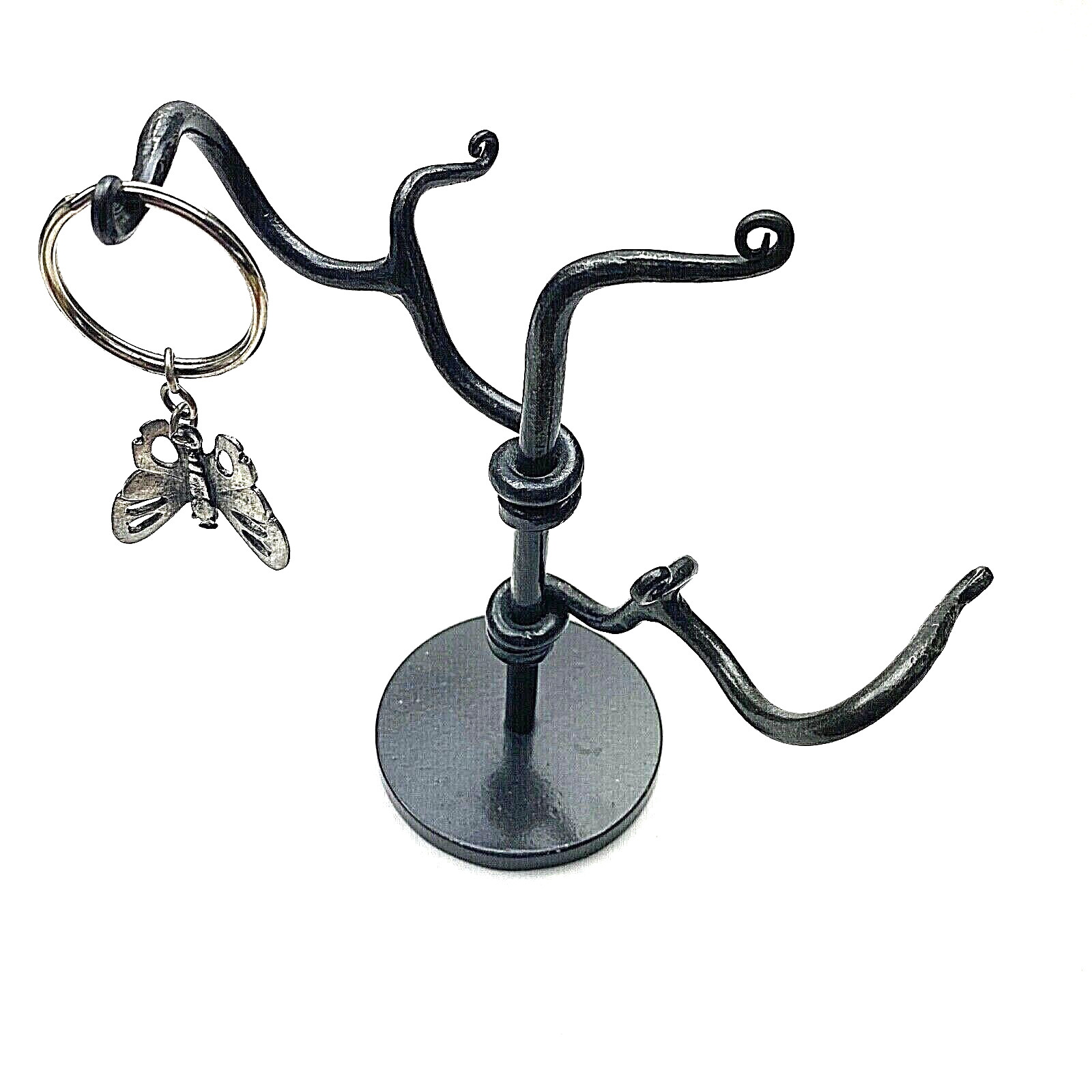 Butterfly Pendant or Key Ring 70’s Scadia Viking Pewter Metal Gift Vintage