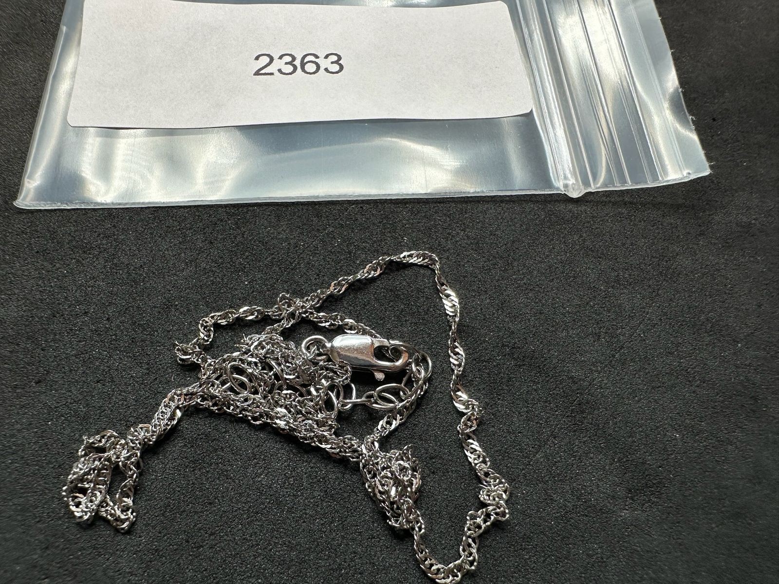 2.07g Vintage Sterling Silver 925 Rope Twist Chain Necklace 20 in M