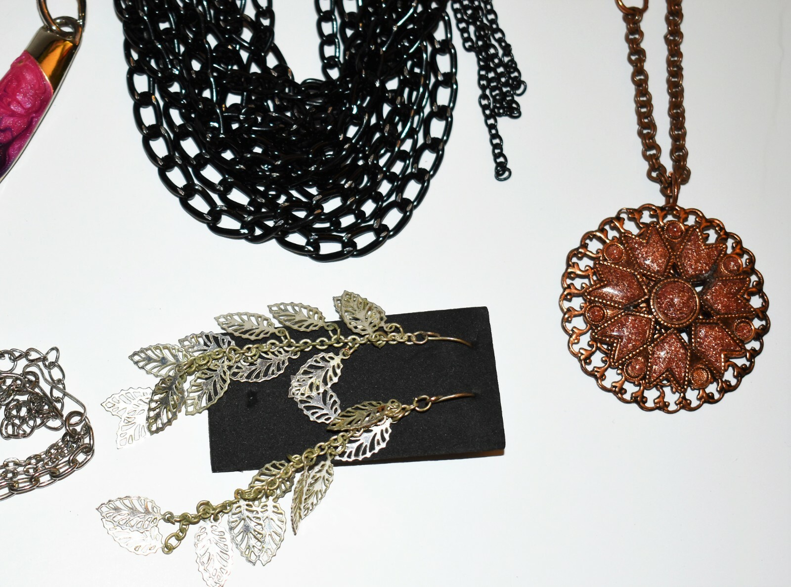 VTG Lot of 9 Chunky necklaces 2 with Matching Earrings – 1950’s, 1960’s, 1980’s