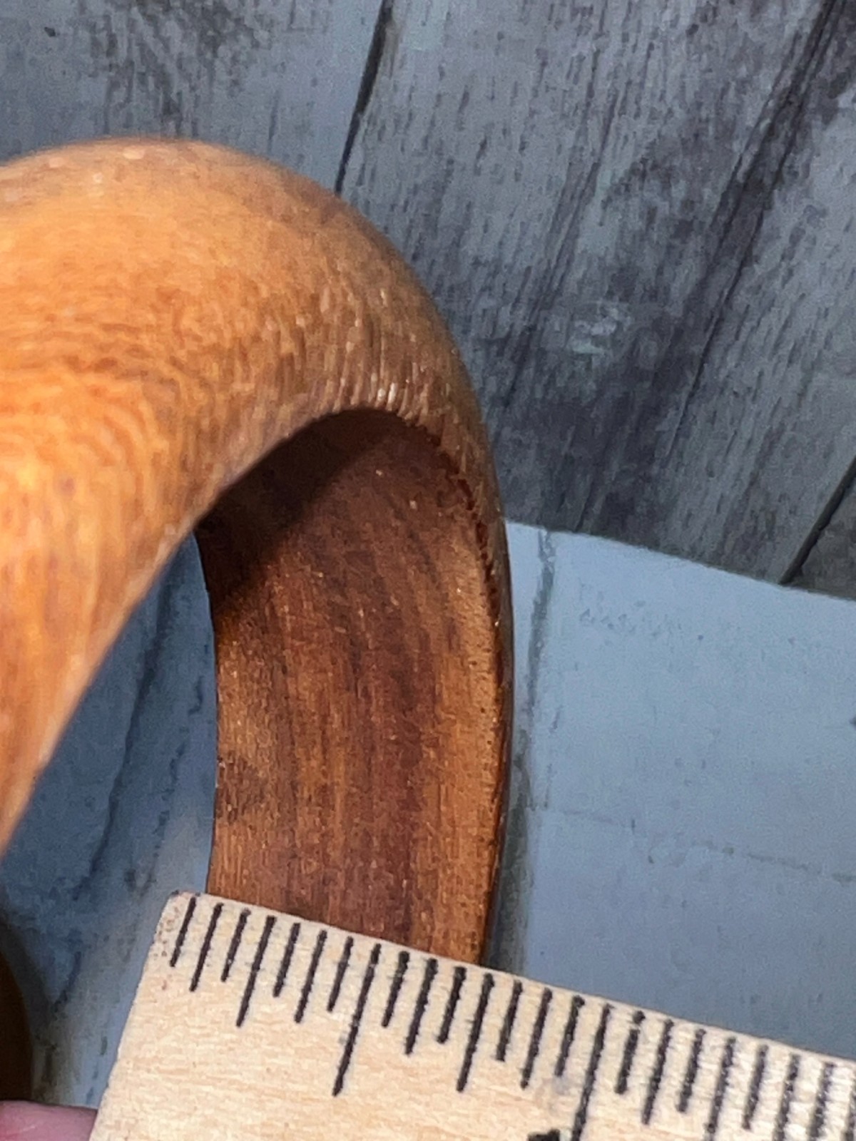 Wooden Bangles Vintage Set of 2, Slide On Natural Woods Earthy Boho
