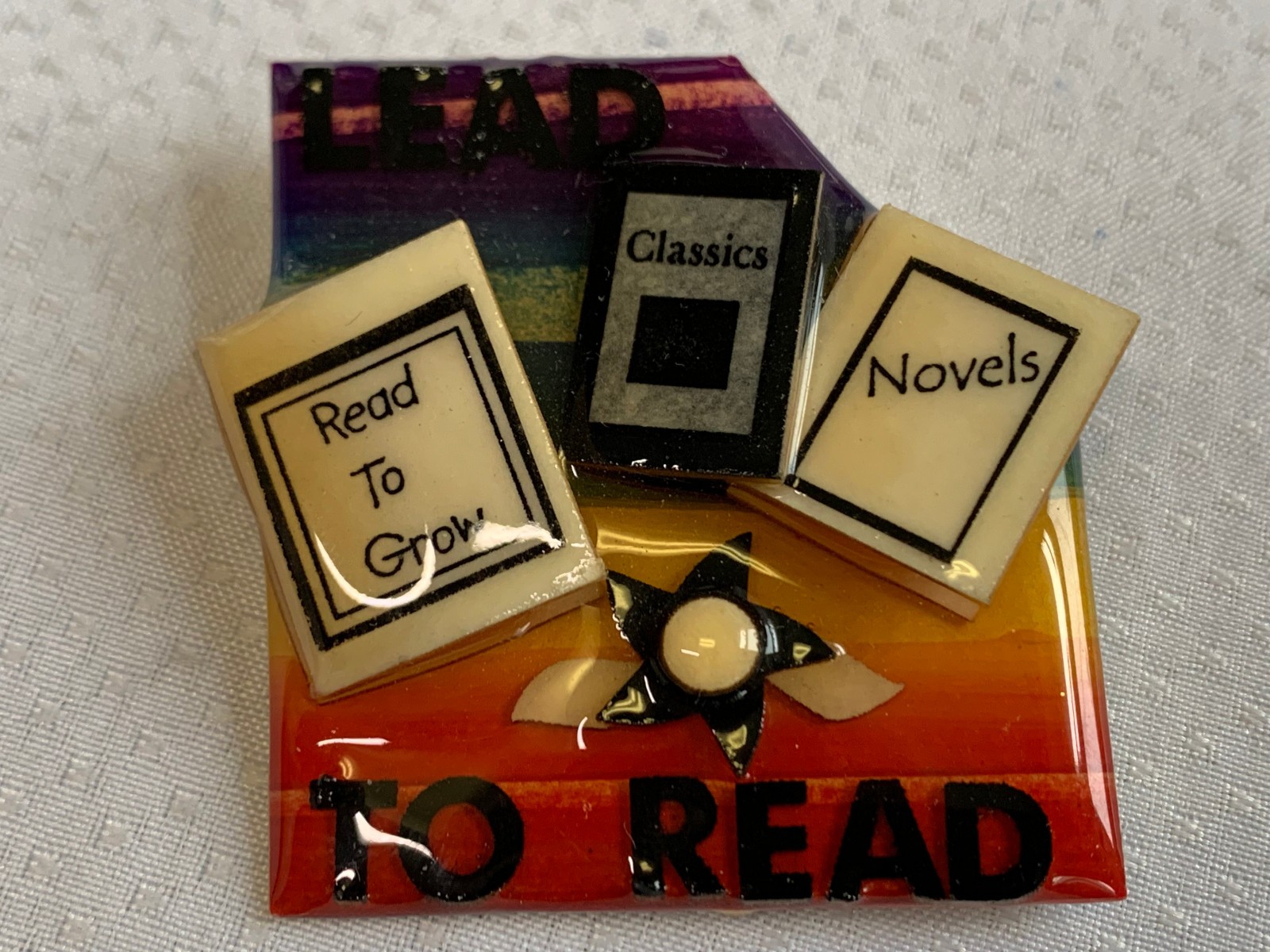 Vtg Book Pins by Lucinda Brooch Lot House Artisan Safety Lock Clasps