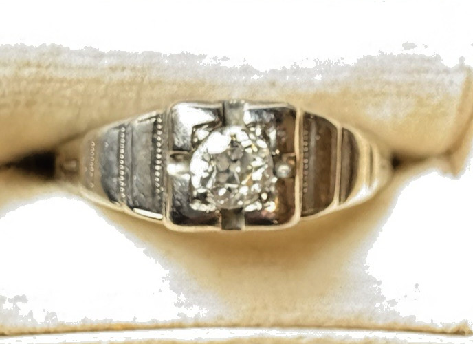 Antique Engagement Wedding Dazzling Diamond Ring 18k Sz7.75 Bunde & Upmeyer M&F