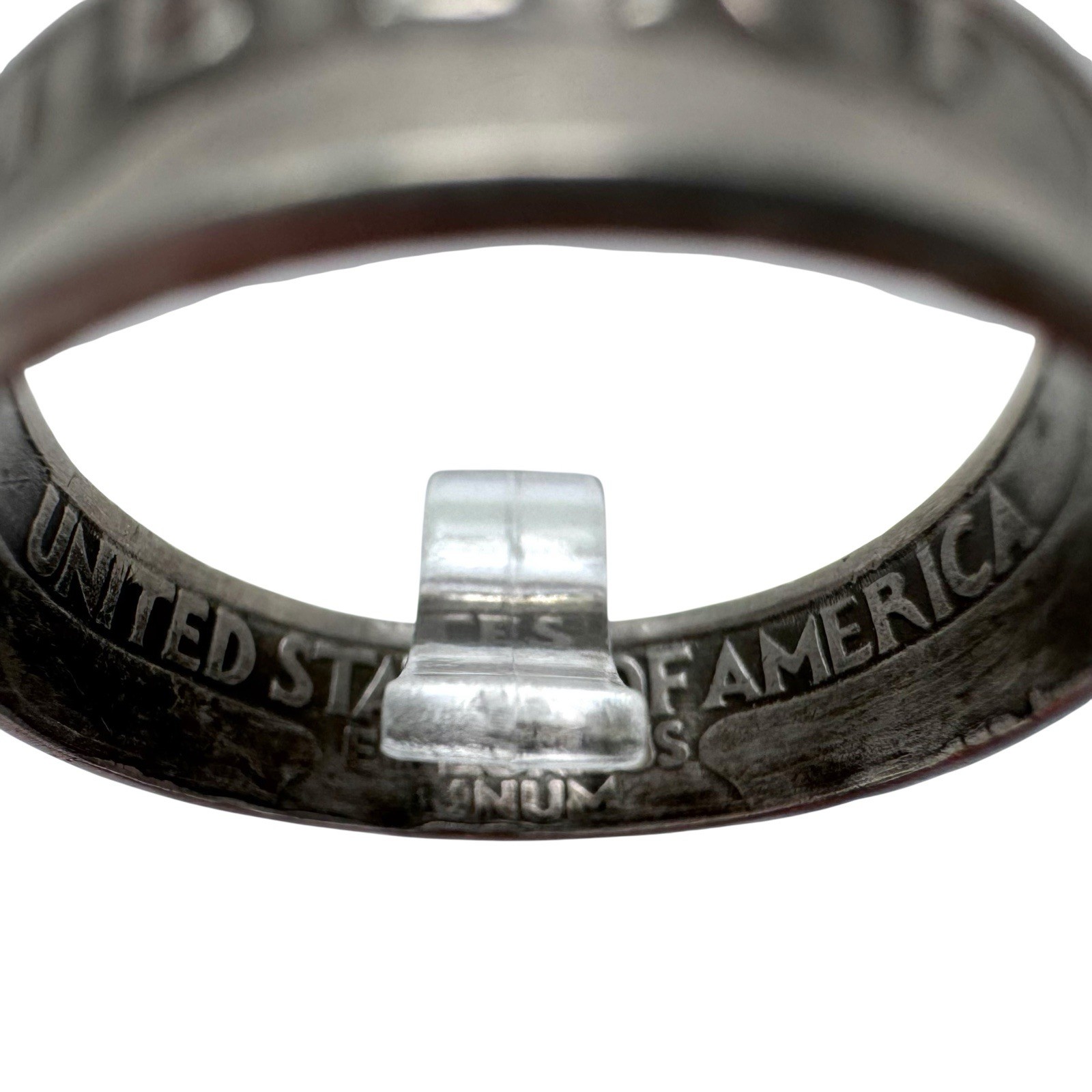 Vintage 1978 US Quarter Coin Ring Silver Tone Narrow Band Handmade Jewelry 9