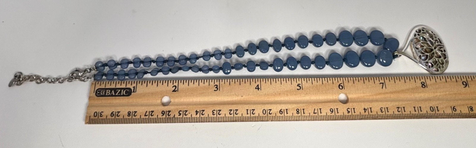 Lot 3 Vintage Costume Jewelry Necklaces Pendants Monet Avon Abalone Blue Beads