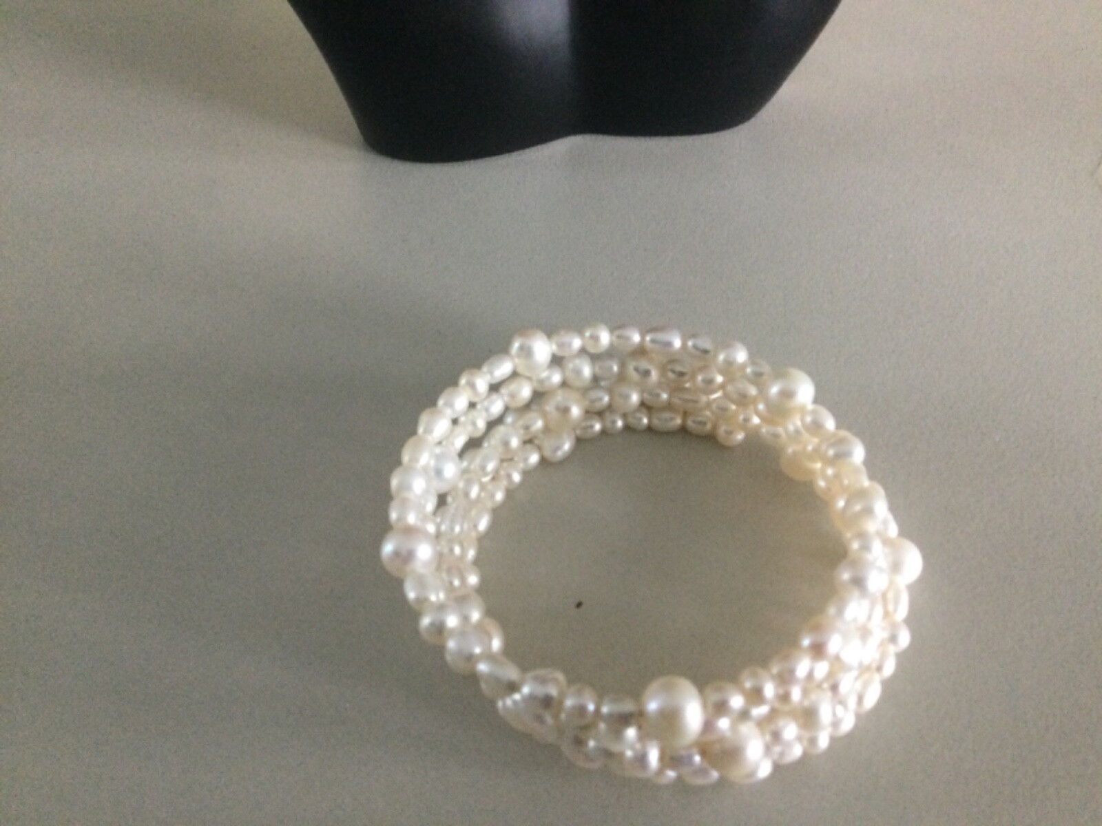 Vintage Real Baroque/ Fresh/ Cultured Pearl Stack Multi-Coil Wrap Bracelet