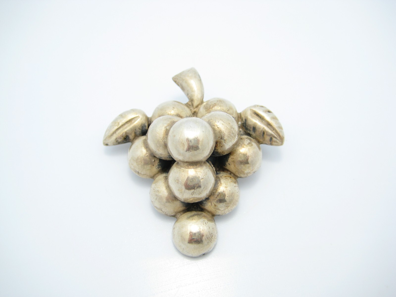 Mexico Sterling Silver Bunch Of Grapes Pin Or Brooch