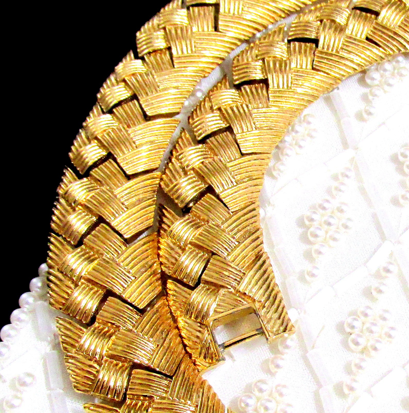 VTG NAPIER GP BRAIDED WOVEN CHAIN 16″ NECKLACE ELEGANT CLASSIC EXC