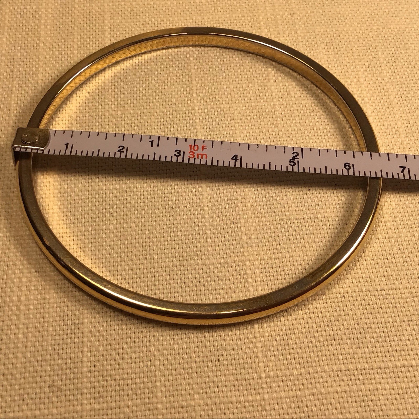 Vintage Pair of Monet Smooth Finish Gold Tone Bangle Bracelets