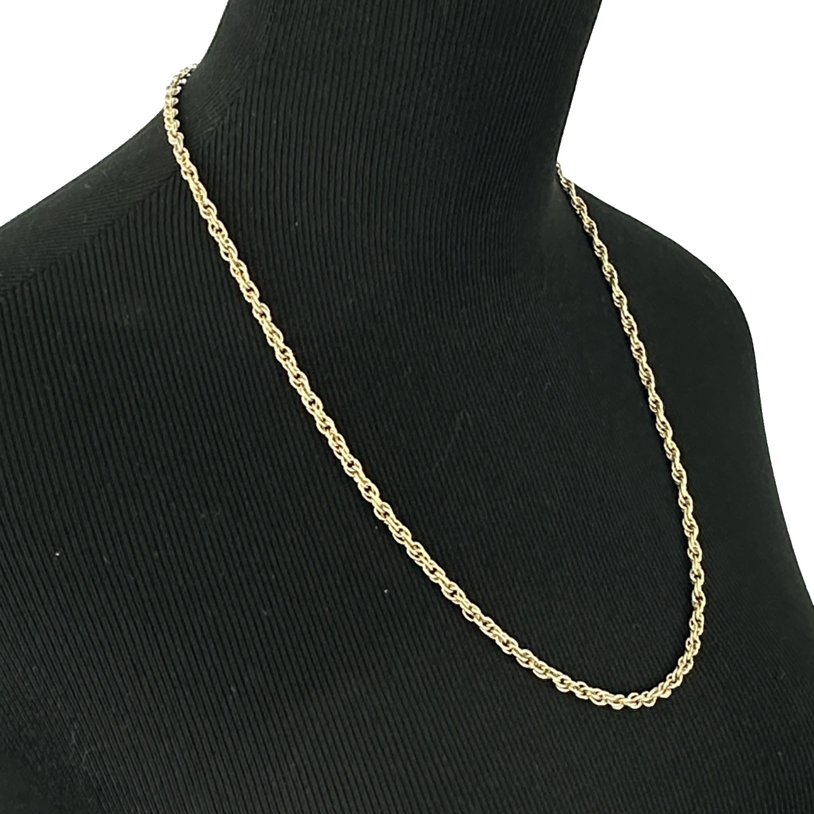 12K gold-filled necklace – vintage 24.25″ double link chain yellow GF 16g AC Co