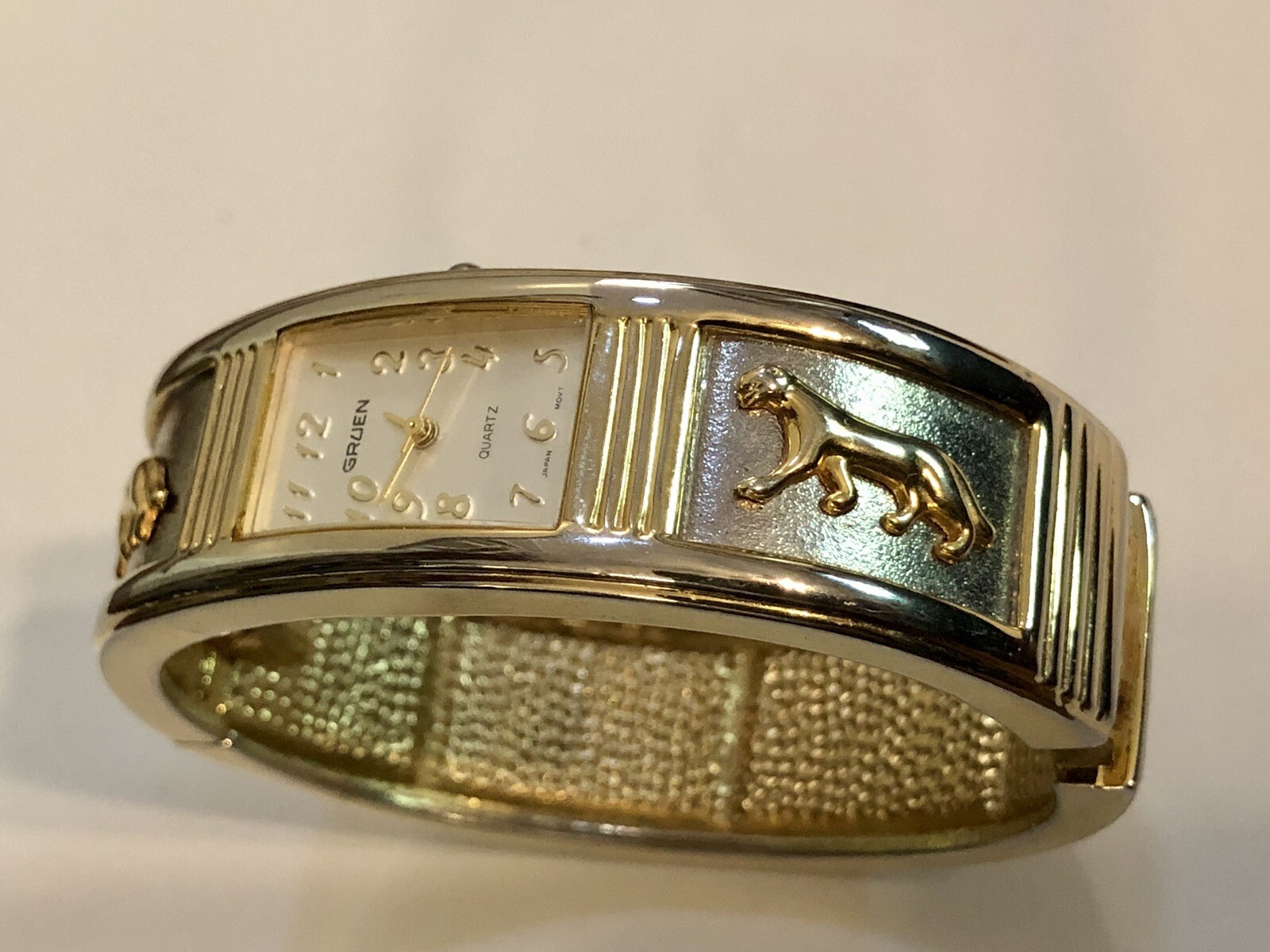 Vintage Gruen Dual Tone Pantera Bracelet