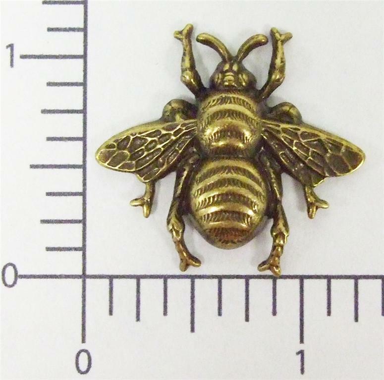 34463 Brass Oxidized Large Honey Bee Jewelry Finding