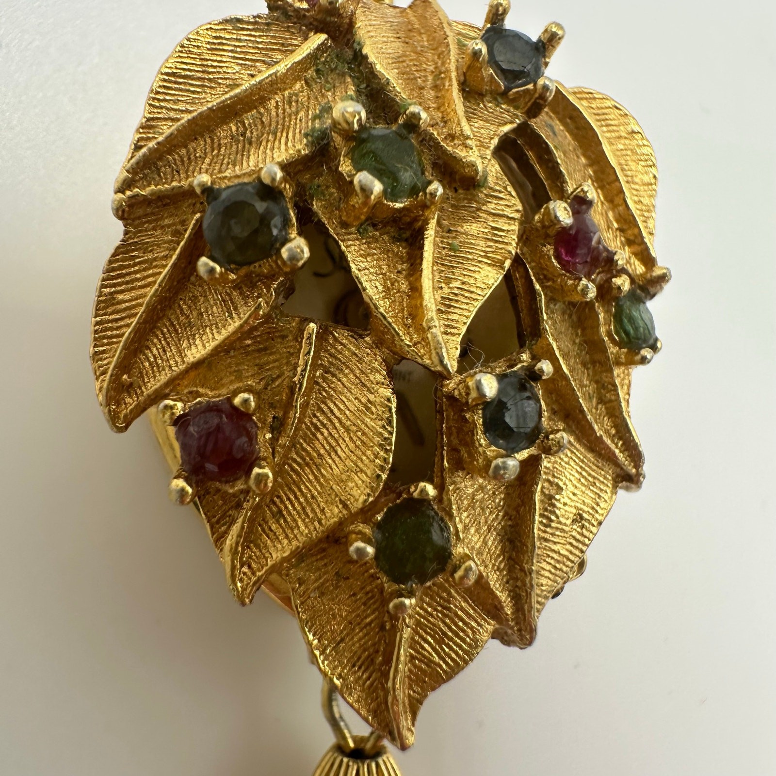 Sheffield vintage gold real ruby sapphire emerald manual automatic watch pendant