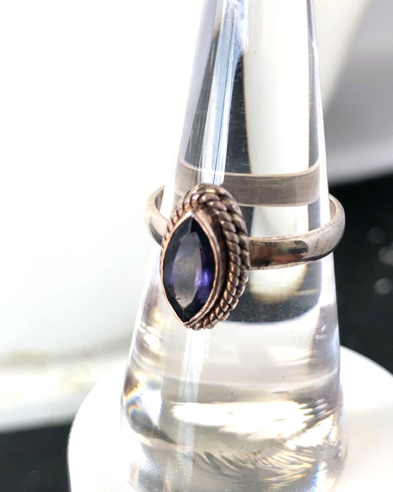 Vintage Iolite 925 Silver Ring