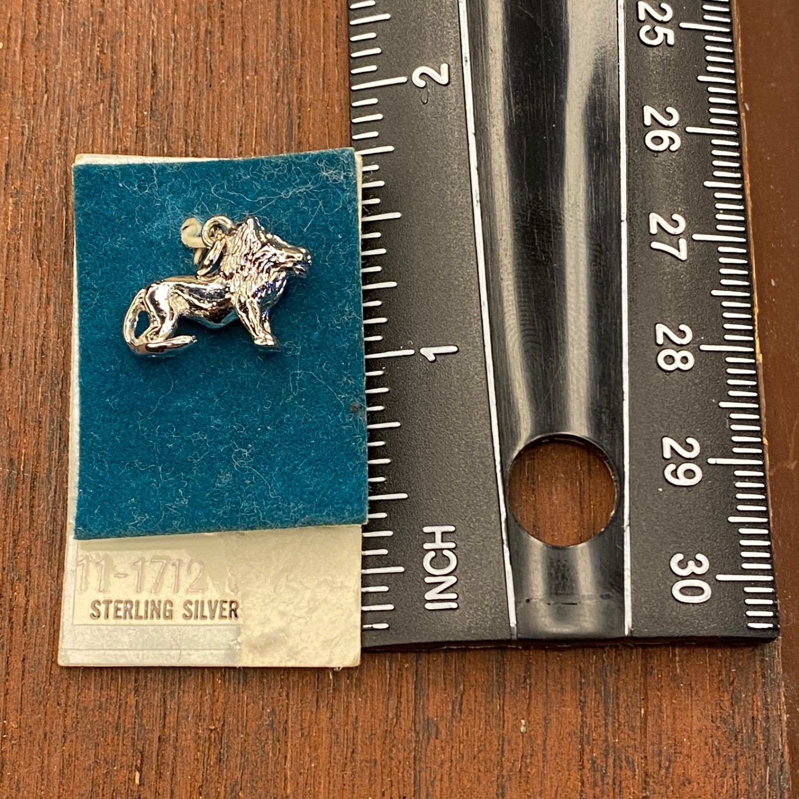 Vintage Griffith 925 Sterling Lion Safari Zoo Silver Pendant Bracelet Charm