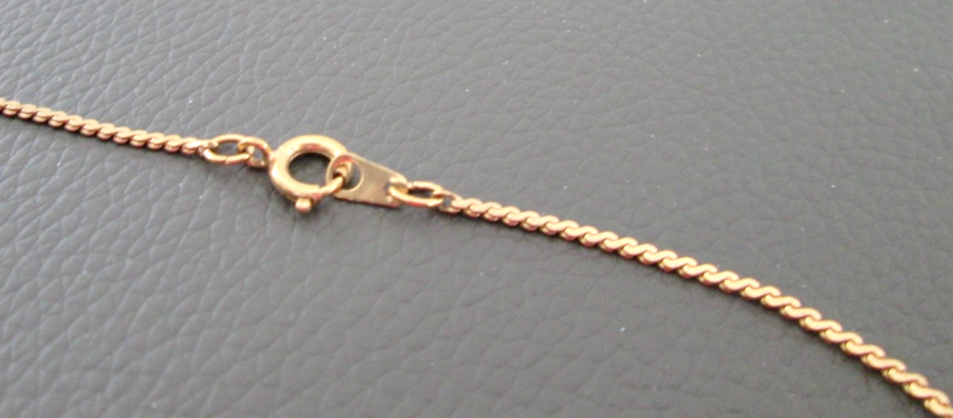 Open Puff Heart Chain Collar Necklace Vintage 18″ Love Gold Tone Retro