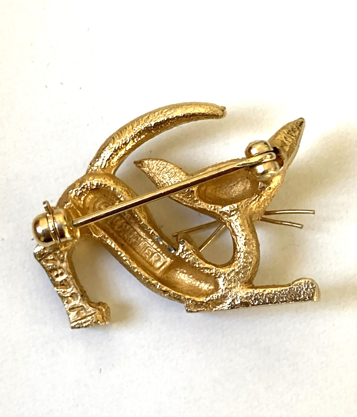 1950s-1980s Cat Brooch Lot of 4 with Boucher Siamese Cat and 1950s Hep Cat