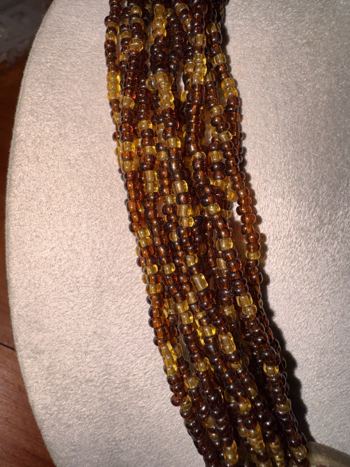 Vintage Sea Bead Fall Colors Handcrafted