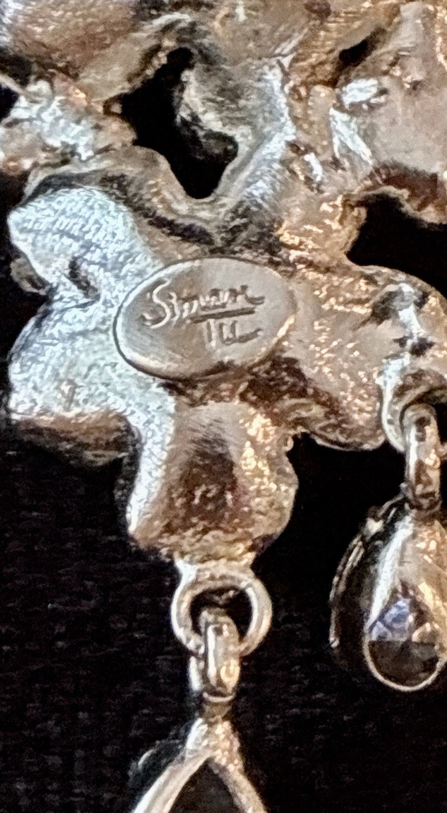 Amazing SIMAN TU Haute Couture Runway Floral Australian Crystal Earrings RARE ~