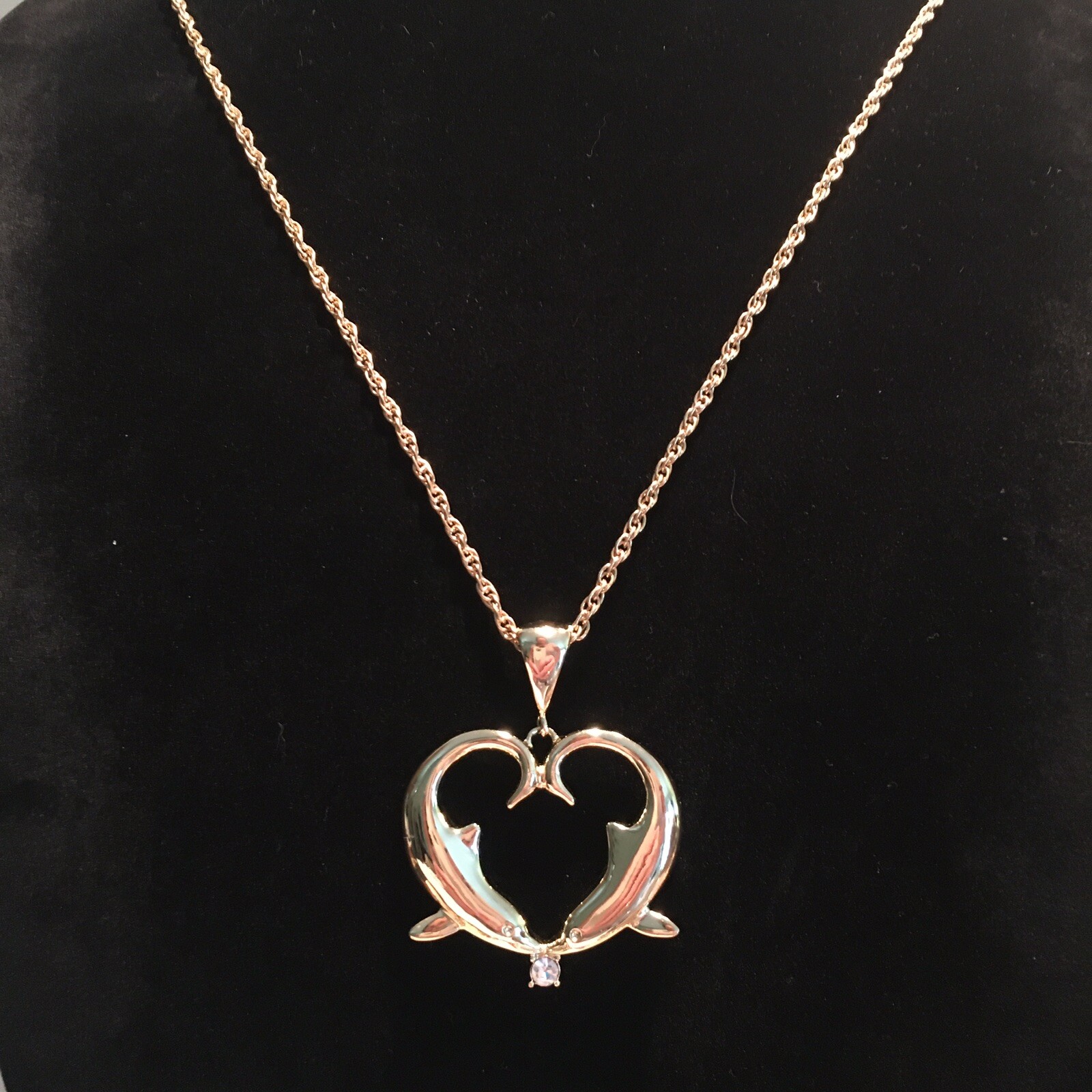 Fabulous Bon Worth Vintage Gold Tone Micky Mouse Pendant Necklace