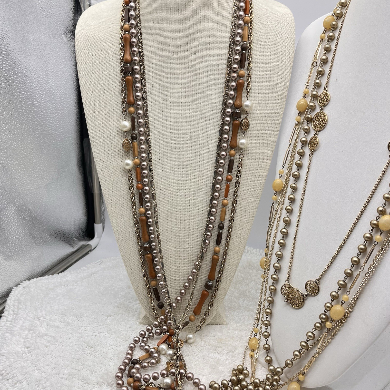 Vintage Necklace Jewelry Lot 8 Pieces Opera Flapper Long Length