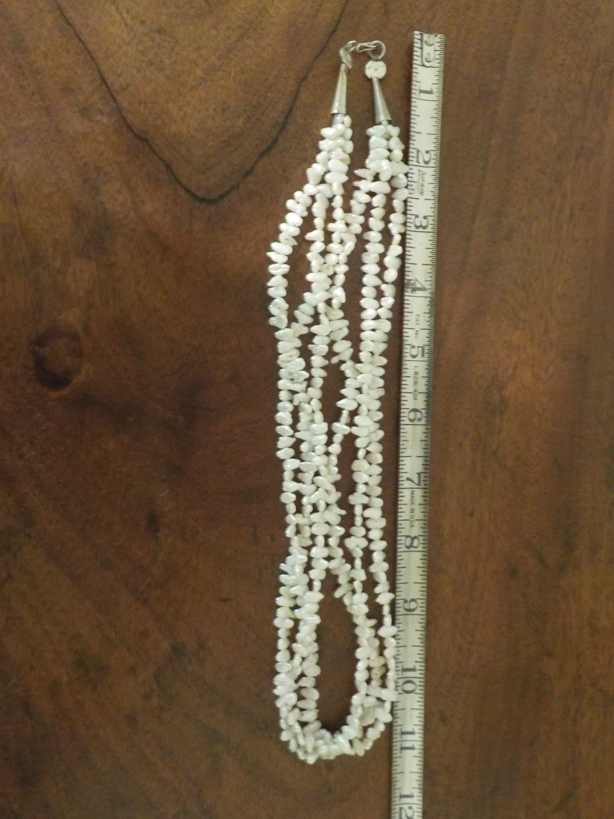 Triple Strand Rice Pearl Necklace, 22 inches, strung on wire