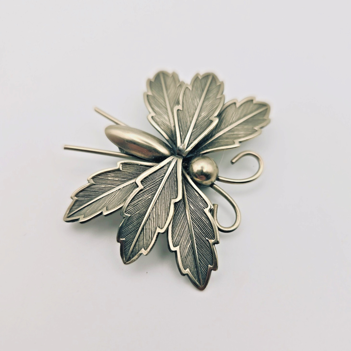 Bell Trading Post 1950s Butterfly Brooch Nickel Silver Vintage Signed Pin MCM