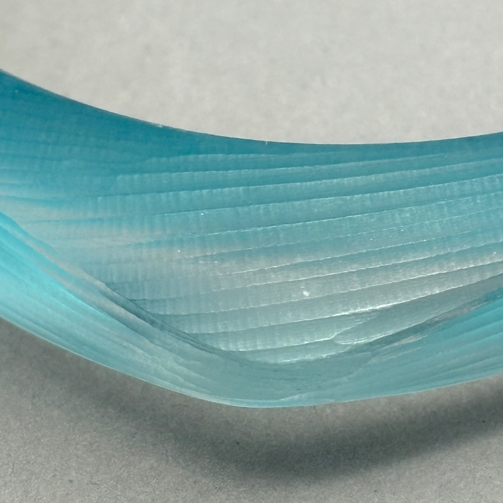 Alexis Bittar Bangle Bracelet Lucite Aqua Light Blue Translucent Vintage