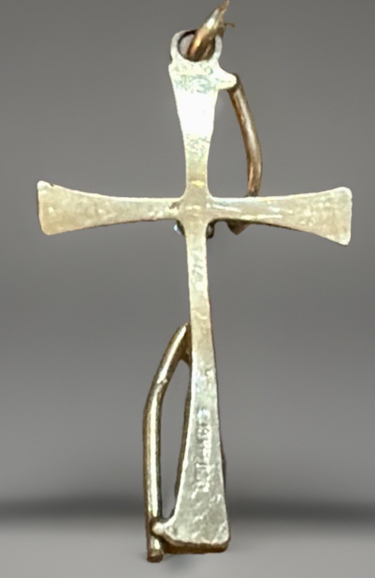 VTG 14k Gold Filled Cross Pendant NECKLACE RELIGIOUS CHARM Dainty