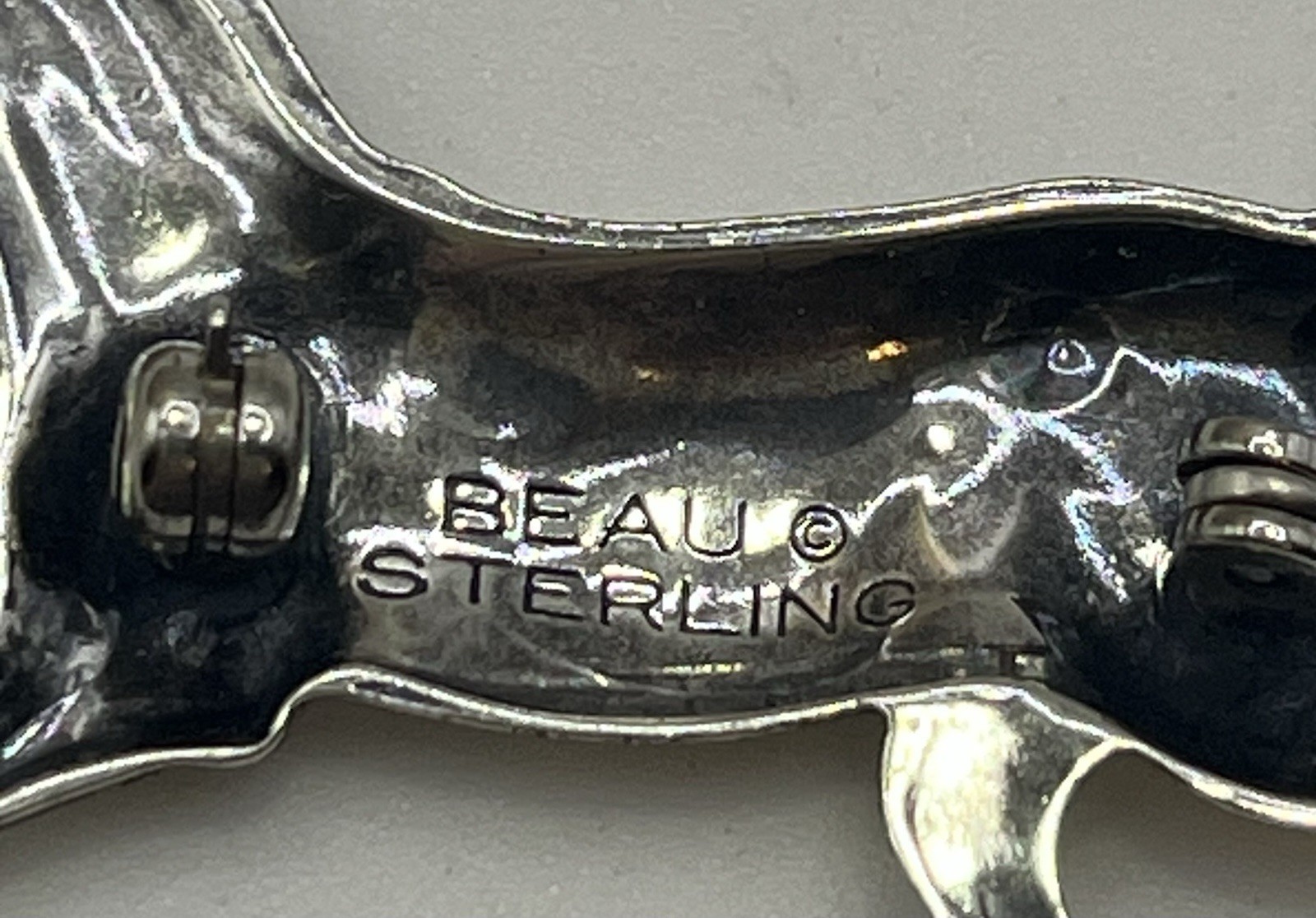 BEAU 925 STERLING SILVER EQUESTRIAN Running HORSE BROOCH- New