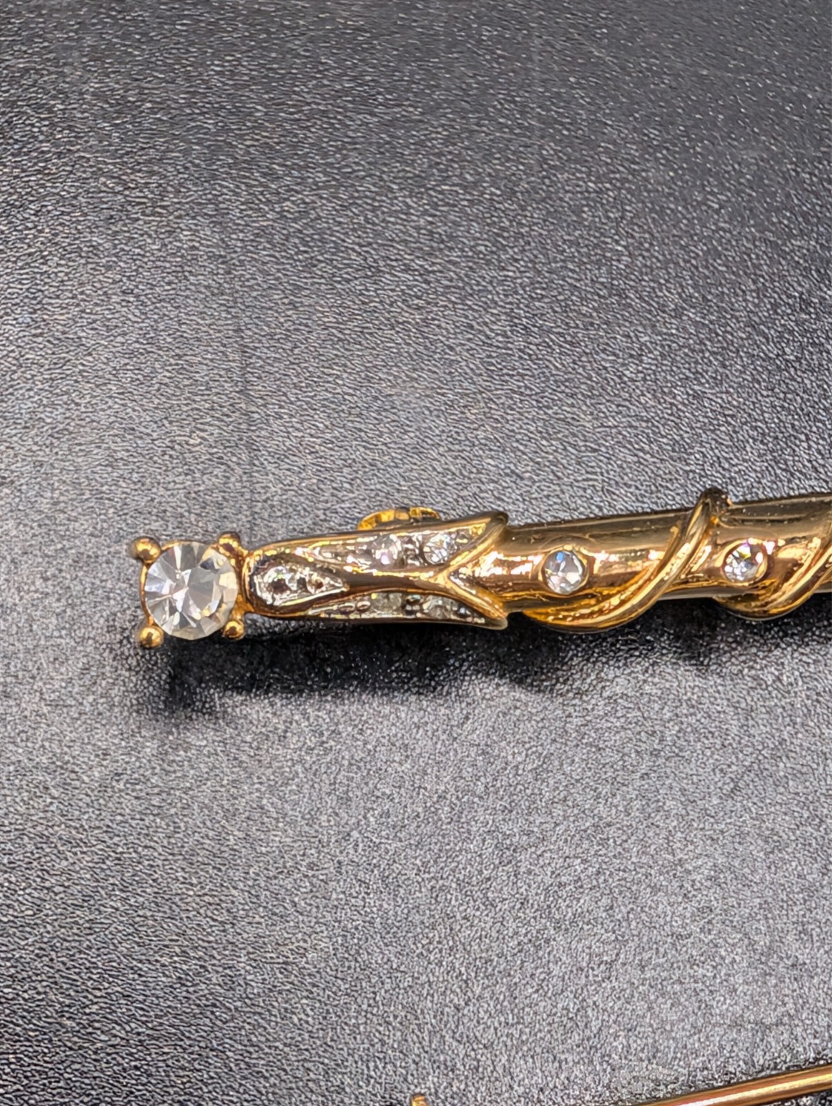 Vintage Trifari Collectibles Twin Torch Brooches Missing One Rhinestone