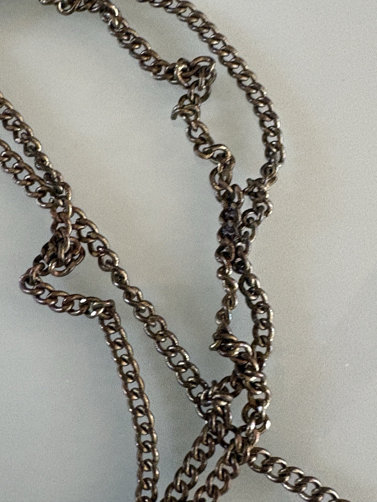 Vintage Plunder Rhinestone & Bronze Tone Necklace Dangle Bar Pendant RETIRED