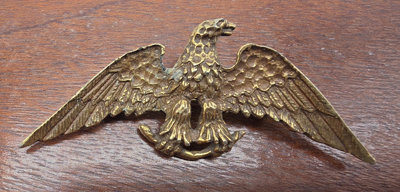 Vintage Antique Zentall Gold Tone Figural Eagle Brooch Pin 67mm x 27mm