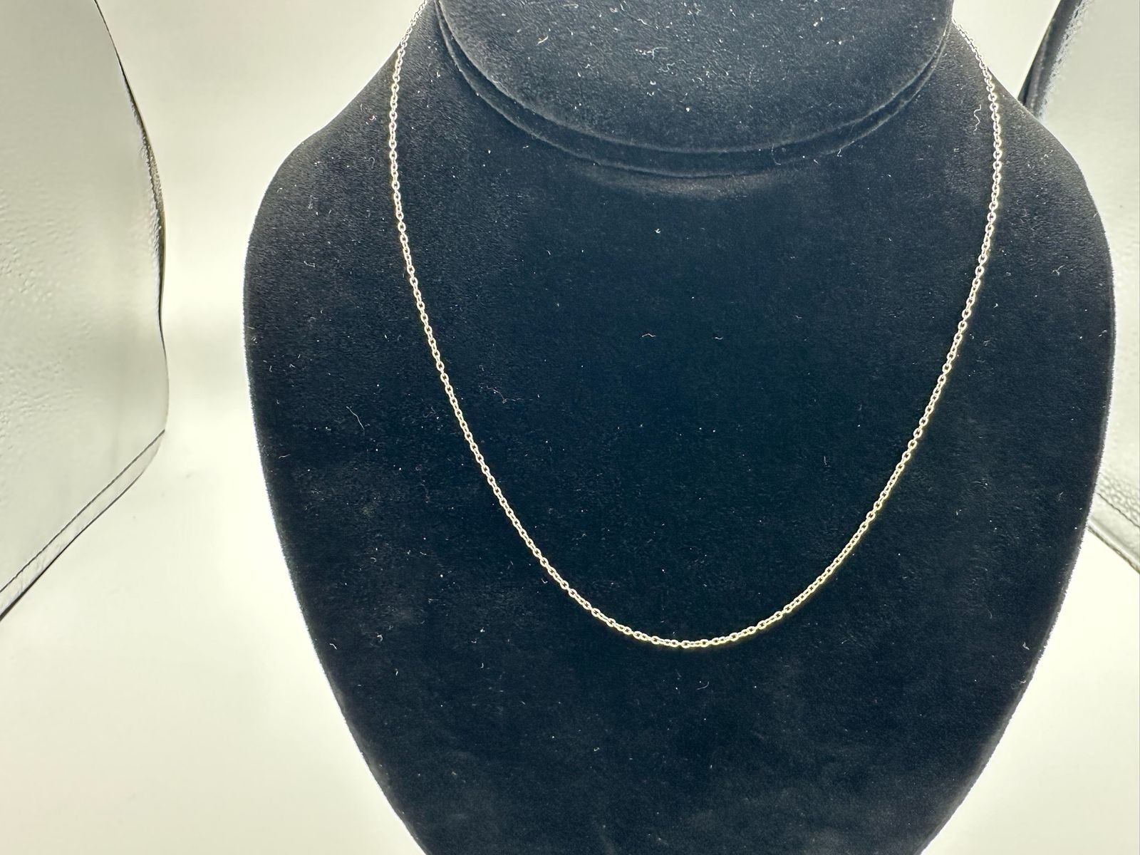 0.92g Vintage Sterling Silver 925 Delicate Cable Chain Necklace 16 in M