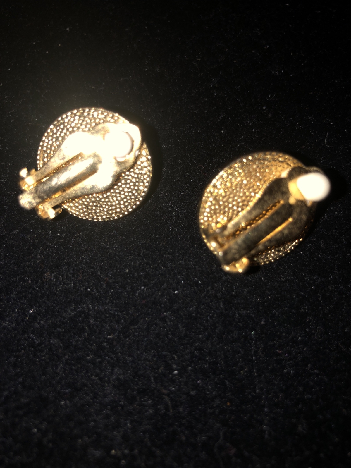 3 PR. LOT VINTAGE EARRINGS GOLD TONE FAUX PEARL ALL CLIPS All “Minty” Condition