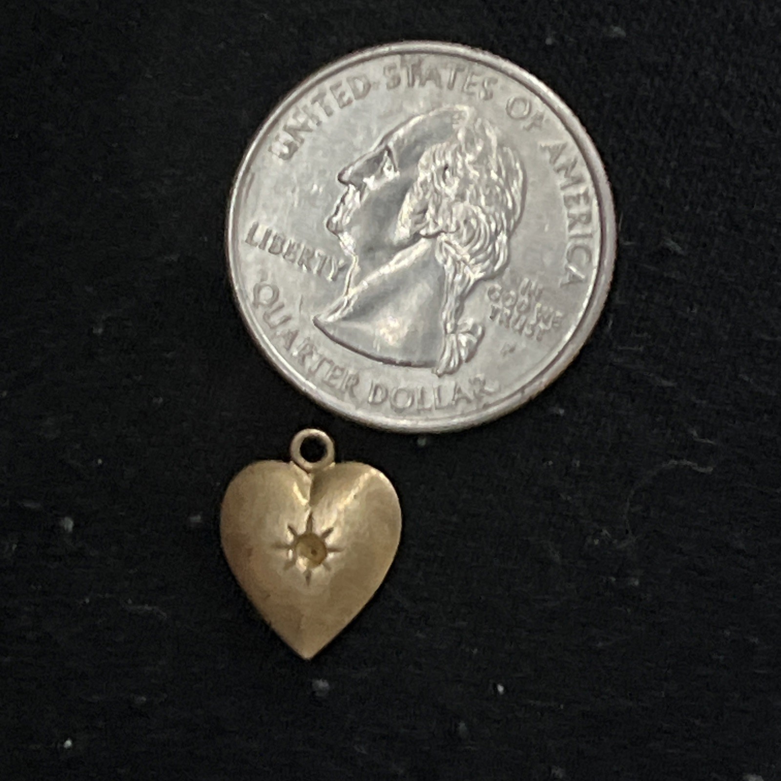 Antique Victorian Edwardian Stamped Brass Puffy Hearts Pendants