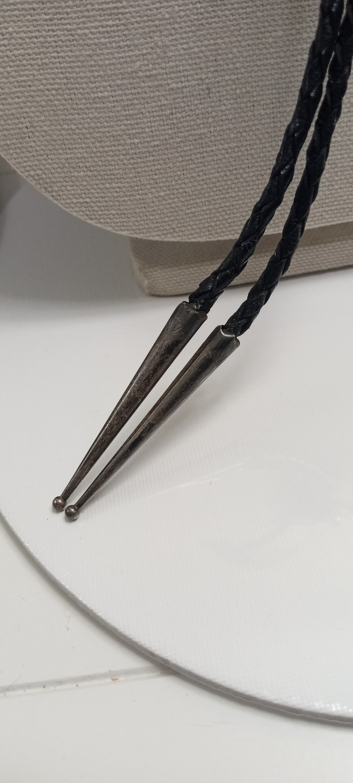 1990’s Kit Carson 925 Sterling Silver “Let er Buck” Bolo Tie (very rare and htf)