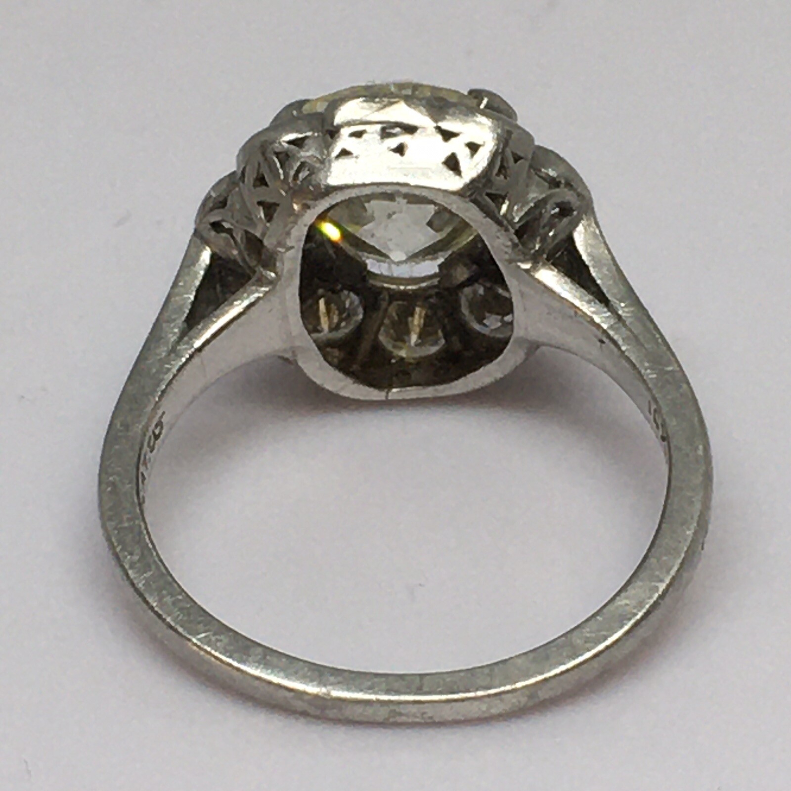1920s Platinum Art Deco 2.65 Ct Diamond Antique Ring Handmade American Vogue