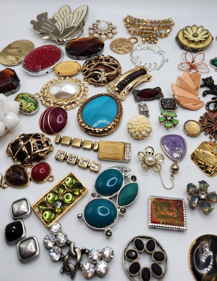 Craft Jewelry Pieces Junk Drawer Lot 50 Different Pieces