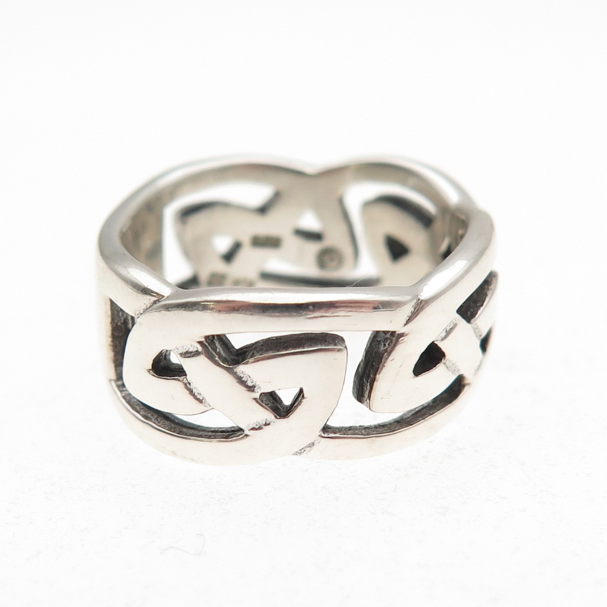 Kit Heath 925 Sterling Silver Vintage 1997 Celtic Knot Oxidized Ring Size 6.25
