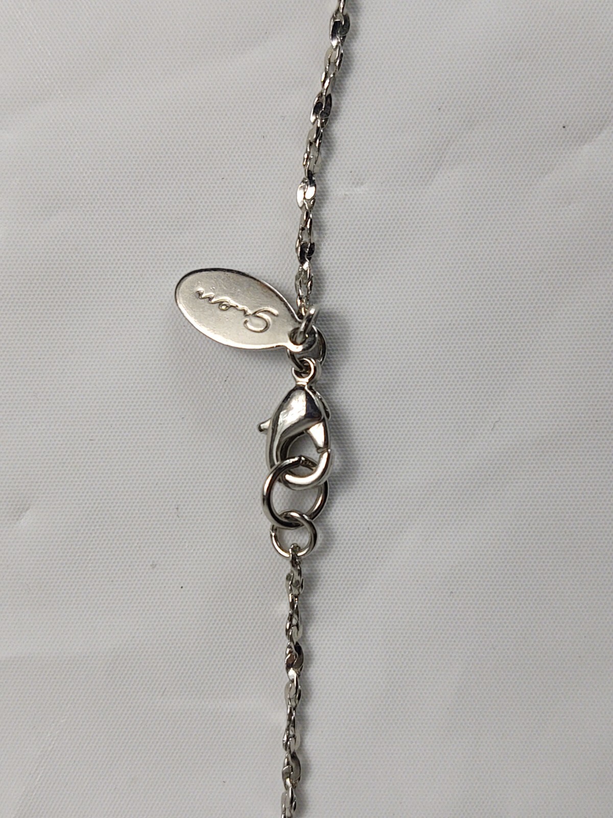 Vtg Gwen Necklace Long Silver Tone Glitter Unique Beads Crystals Costume Jewelry