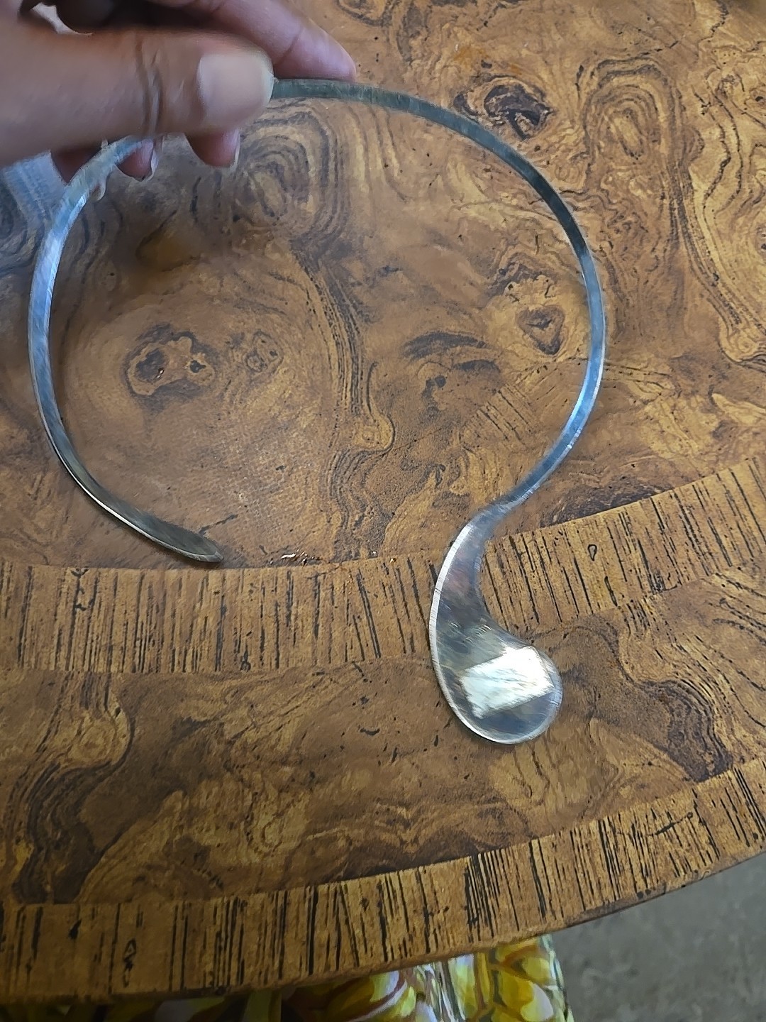 Vtg DDD Dominique Dinouart Mexico Modernist Sterling Silver 925 Collar Necklace