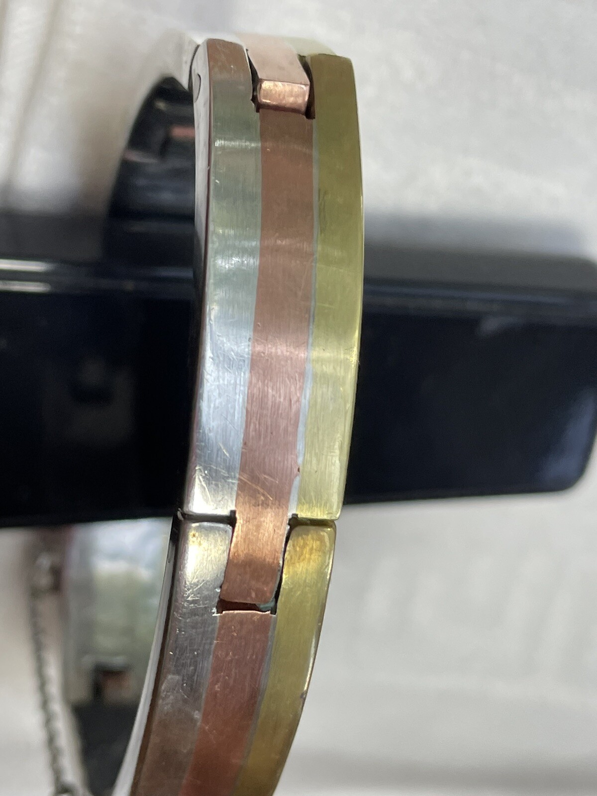 Los Castillo Taxco Mexico Silver Metales Casados Modernist Bracelet 56.6 g