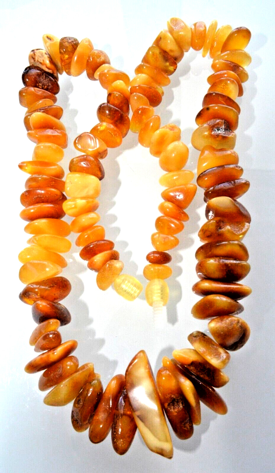 ✅49cm = 44gr RUSSIAN SOVIET BALTIC AMBER BEAD NECKLACE 琥珀 BRACELET STONE PENDANT