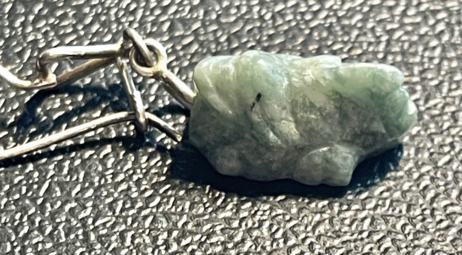 Vintage Mayan Aztec Mask Head Dangle Earrings Green Face Jade (?) Stone Silver