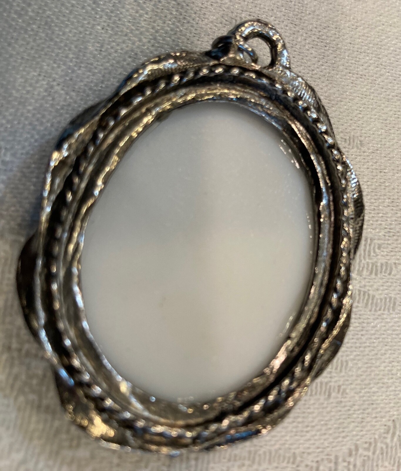 Pendant, Vintage, Sterling Silver Frame ? Not Sure. 2.1/4 “ Preowned Mint Cond.