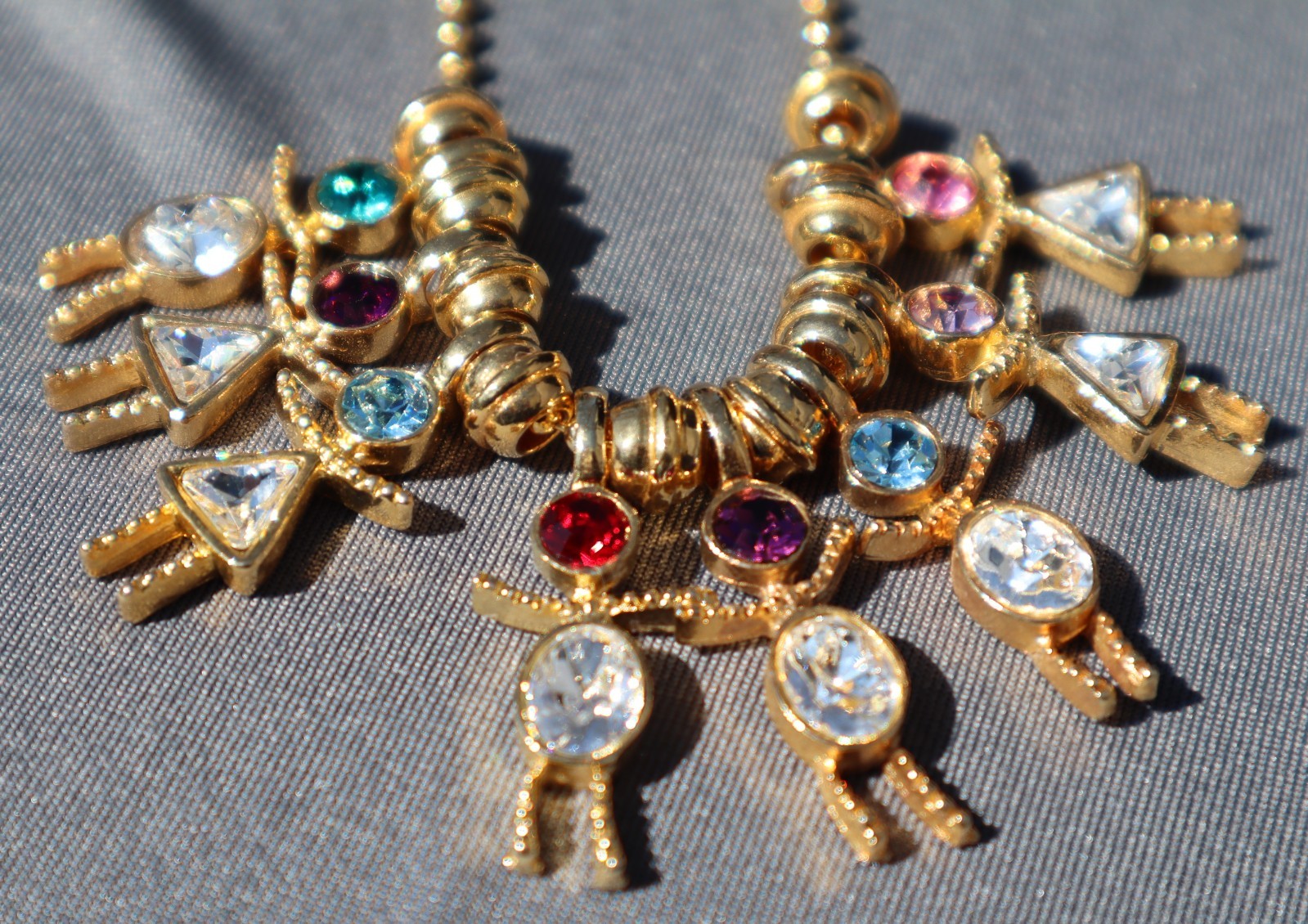 Mothers Charm Necklace Birthstone Colors 8 Geometric Children Boys Girls Grandma