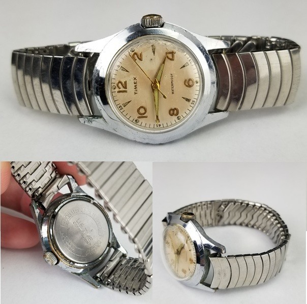 vintage waterproof Timex men’s watch Marlin 1970s hand wind 34mm Running RUNNING